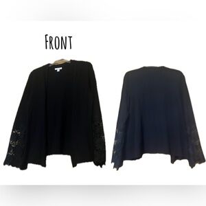 🎉SALE🎉$15 or 3 for $30🎉 🖤🩶Very nice🩶🖤 black open front cardigan🖤🩶